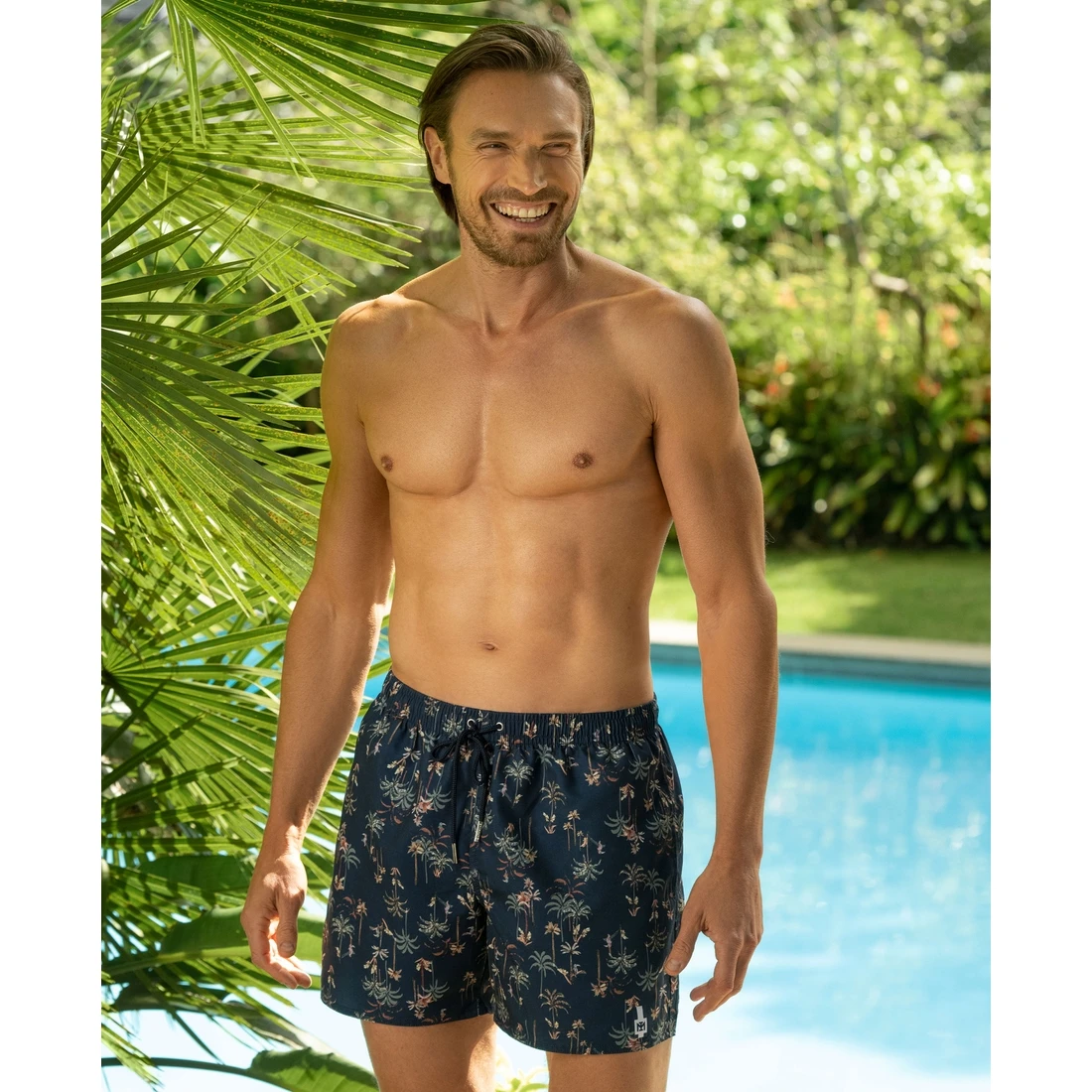 Short De Bain Hommes Imprimé Palmiers Cancun 1 Short De Bain Hommes Imprimé Palmiers Cancun