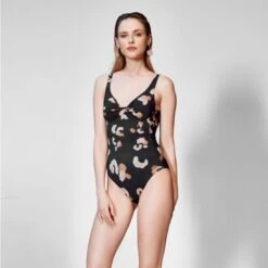 Maillot De Bain Une Pièce Tendance Avec Mousses Abstraction