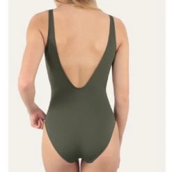 Maillot De Bain Une Pièce Coupé Sous Poitrine Uni Addict -La Boite à Maillots addict 1p dos