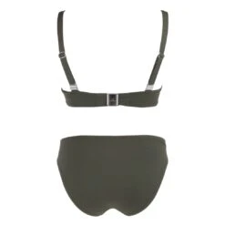 Maillot De Bain Deux Pièces Bonnets Profonds Ajourage Couture -La Boite à Maillots ajourage couture 2p kaki dos