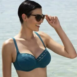 Maillot De Bain Deux Pièces Bonnets Profonds Ajourage Couture