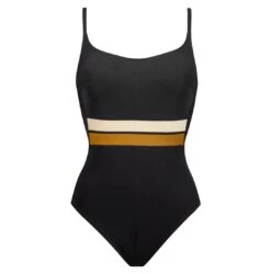 Maillot De Bain Une Pièce Uni Noir Avec Armatures Antagonist -La Boite à Maillots antagonist