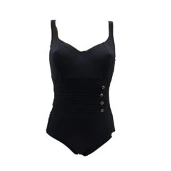 Maillot De Bain Uni 1 Pièce Avec Armatures Stella -La Boite à Maillots arma noir