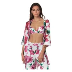 Chemise Fleuri Fond Blanc Angela