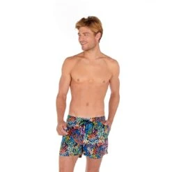 Short De Bain Pour Hommes Imprimé Corail