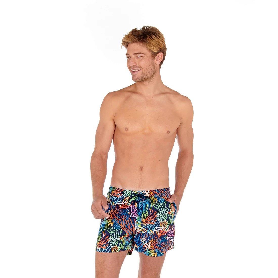 Short De Bain Pour Hommes Imprimé Corail 1 Short De Bain Pour Hommes Imprimé Corail
