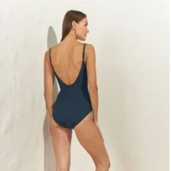 Maillot De Bain Une Pièce Avec Armatures Uni Element -La Boite à Maillots element arma gris dos p