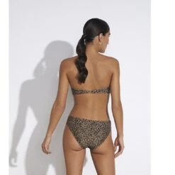 Maillot De Bain Deux Pieces Bandeau Marron Et Noir Eric -La Boite à Maillots eric dos