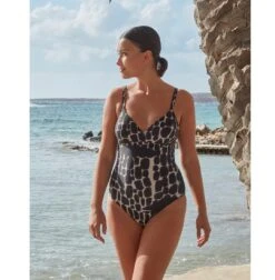Maillot De Bain Une Pièce Sport Imprimé Avec Armatures Ethnik