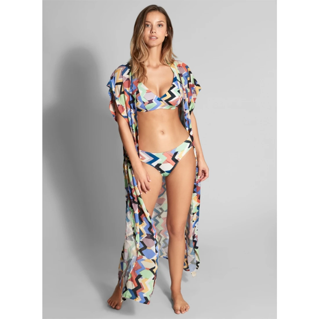 Empreinte Kimono Fluide Et élégant Imprimé Géographique Prisme 1 Empreinte Kimono Fluide Et élégant Imprimé Géographique Prisme