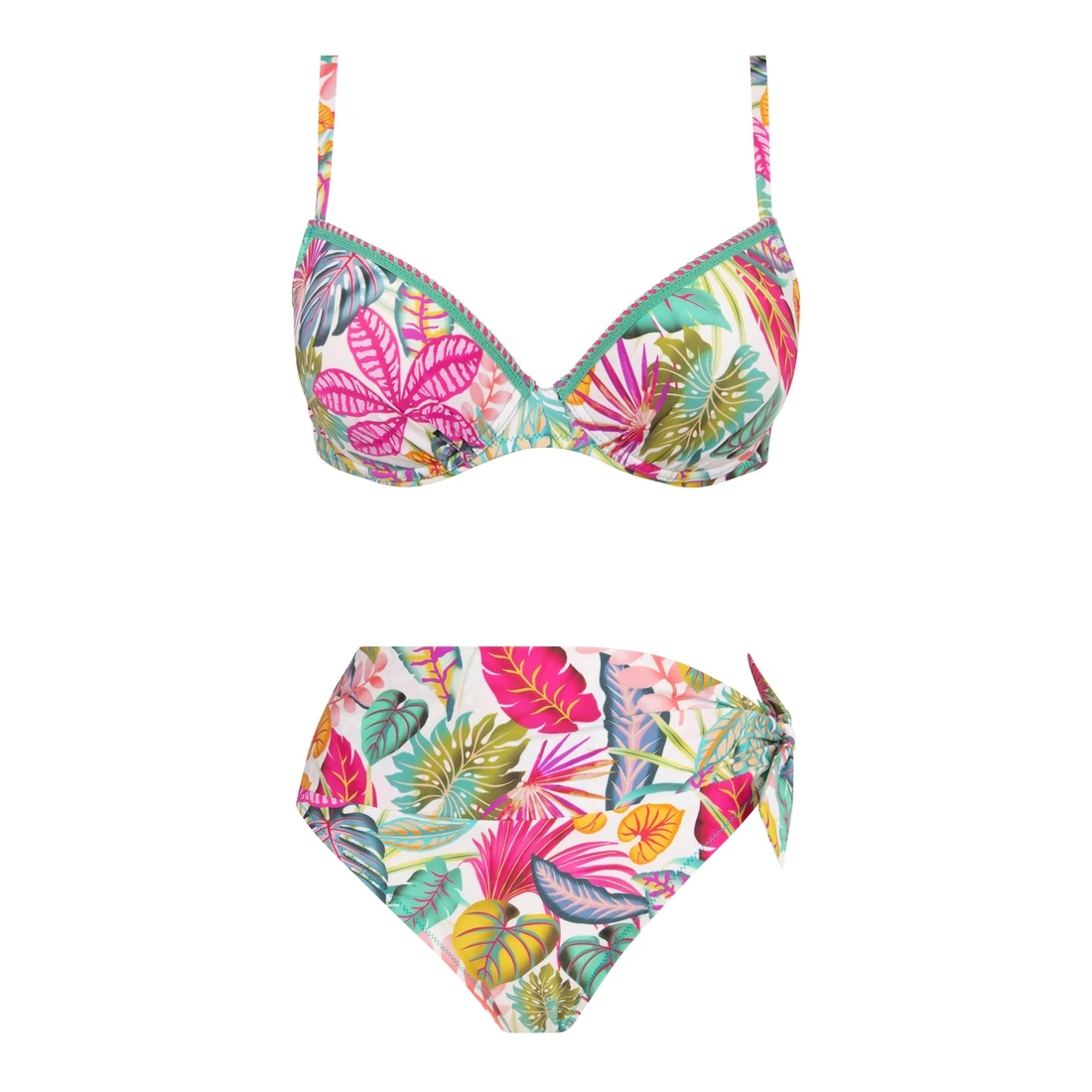 Maillot Deux Pièces Avec Coques Fleuri La Muse Des Iles 2 Maillot Deux Pièces Avec Coques Fleuri La Muse Des Iles – Image 2