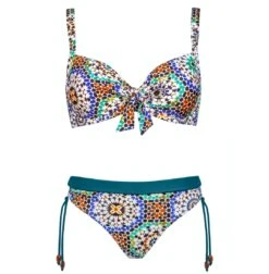 Maillot De Bain Deux Pièces Bonnets Profonds Mandala