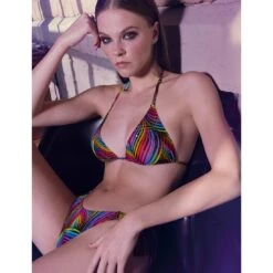 Maillot De Bain 2 Pièces Triangle Seconde Peau Imprimé Alias