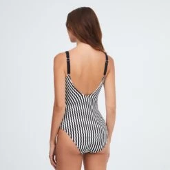 Maillot De Bain 1 Pièces Noir Et Blanc Armatures Portofino 5 Maillot De Bain 1 Pièces Noir Et Blanc Armatures Portofino -La Boite à Maillots portofino 1 p dos