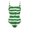 Maillot Une Pièce Avec Armatures Imprimé Vert Radiance