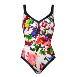 Maillot De Bain Une Pièce Avec Mousses Plissé Rose Garden