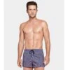 Short De Bain Court Pour Hommes Imprimé Marine Et Rose
