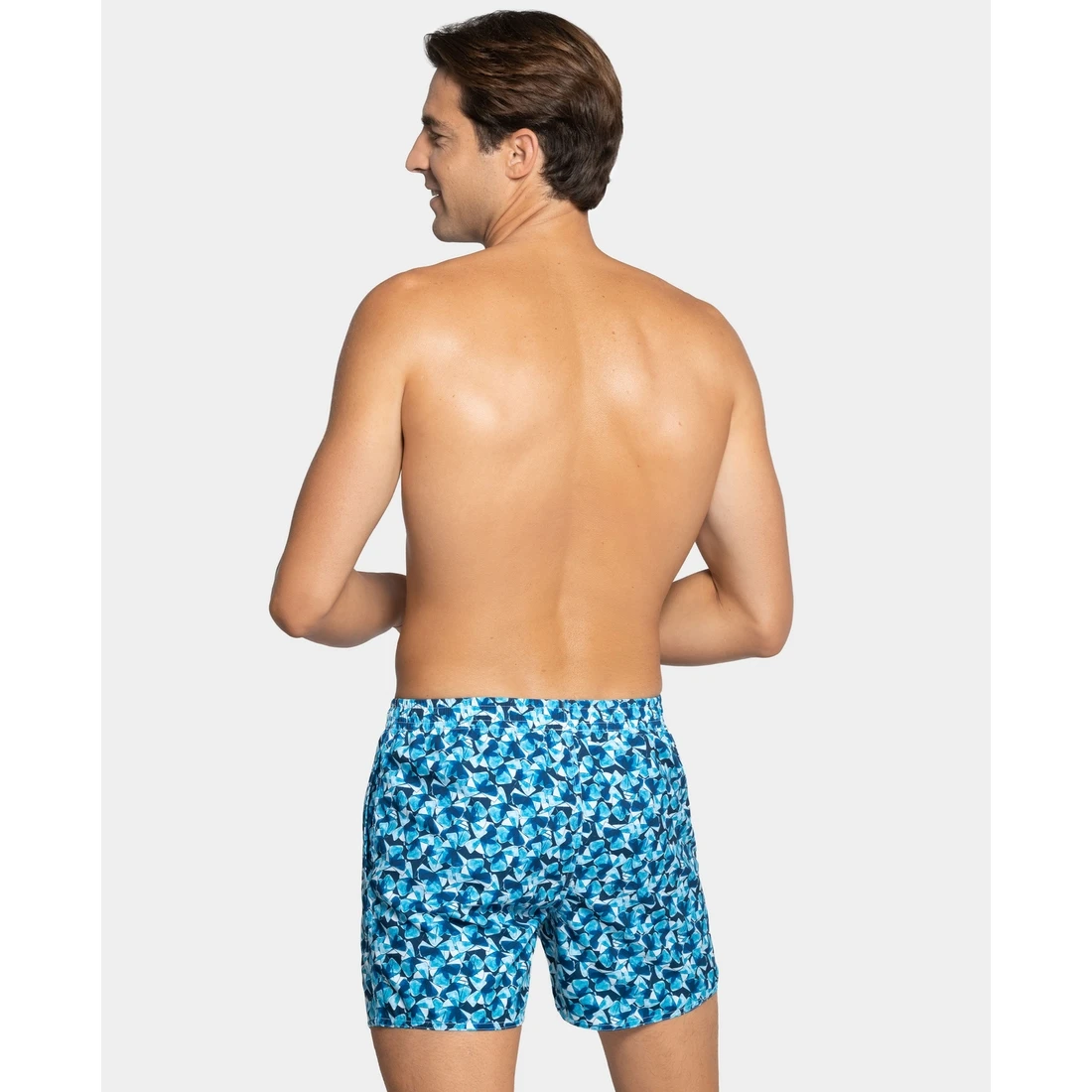 Short De Bain Imprimé Bleu Pour Hommes Tarara 2 Short De Bain Imprimé Bleu Pour Hommes Tarara – Image 2