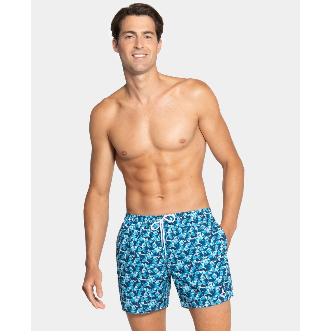 Short De Bain Imprimé Bleu Pour Hommes Tarara 1 Short De Bain Imprimé Bleu Pour Hommes Tarara